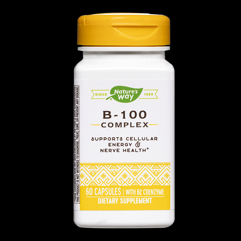 B-100 Complex - Витамин В 100 Витамин В-100 комплекс Нервна система и клетъчна енергия 60 капсули