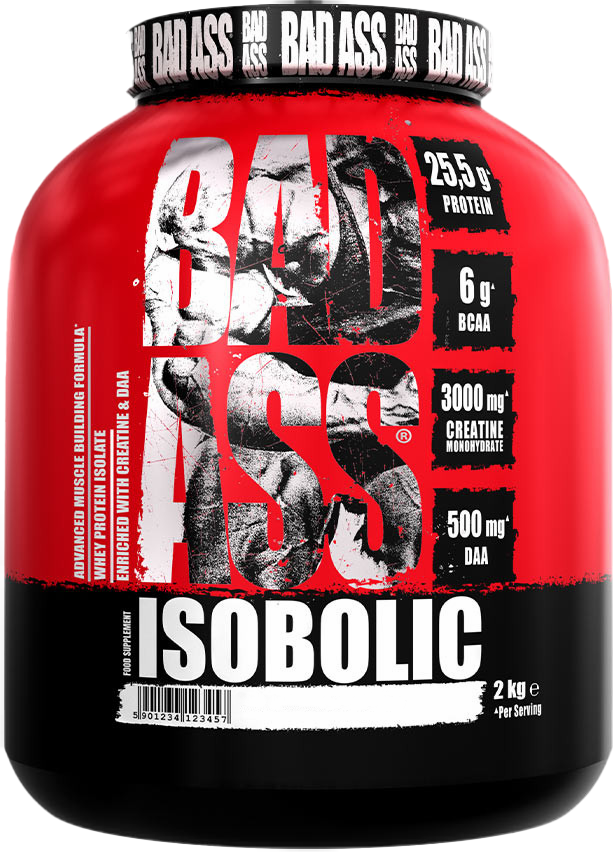 Bad Ass Isobolic | Whey Protein Isolate with DAA &amp; Creatine - Бял шоколад с кокос
