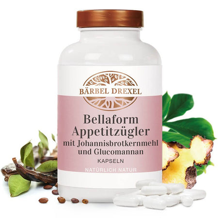 Bellaform Appetitzügler mit Johannisbrotkernmehl und Glucomannan/ Глюкоманан с рожков, 180 капсули Bärbel Drexel