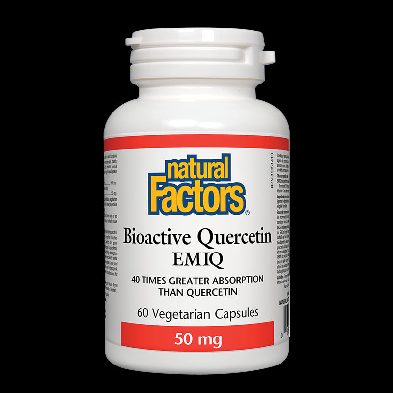 Bioactive Quercetin EMIQ / Биоактивен Kверцетин 50 mg x 60 капсули Natural Factors - BadiZdrav.BG