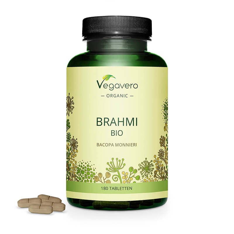 Brahmi BIO – Bacopa Monieri БИО - Брахми – Бакопа Мониери, 180 таблетки Vegavero - BadiZdrav.BG
