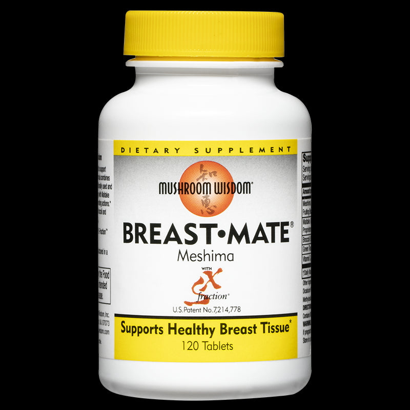 Breast Mate® Meshima / За оптимална функция на млечните жлези, 120 таблетки Mushroom Wisdom - BadiZdrav.BG