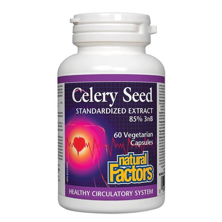 Подагра и високо кръвно налягане - Целина (семена) – Celery Seed  75 mg, 60 капсули Natural Factors - BadiZdrav.BG
