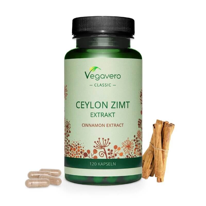 Ceylon Zimt Extrakt/ Цейлонска канела екстракт, 120 капсули, 100% Vegan - BadiZdrav.BG