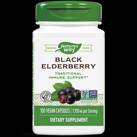 Black Elderberry/ Черен Бъз (плод и цвят) 575 mg х 100 капсули Nature’s Way - BadiZdrav.BG