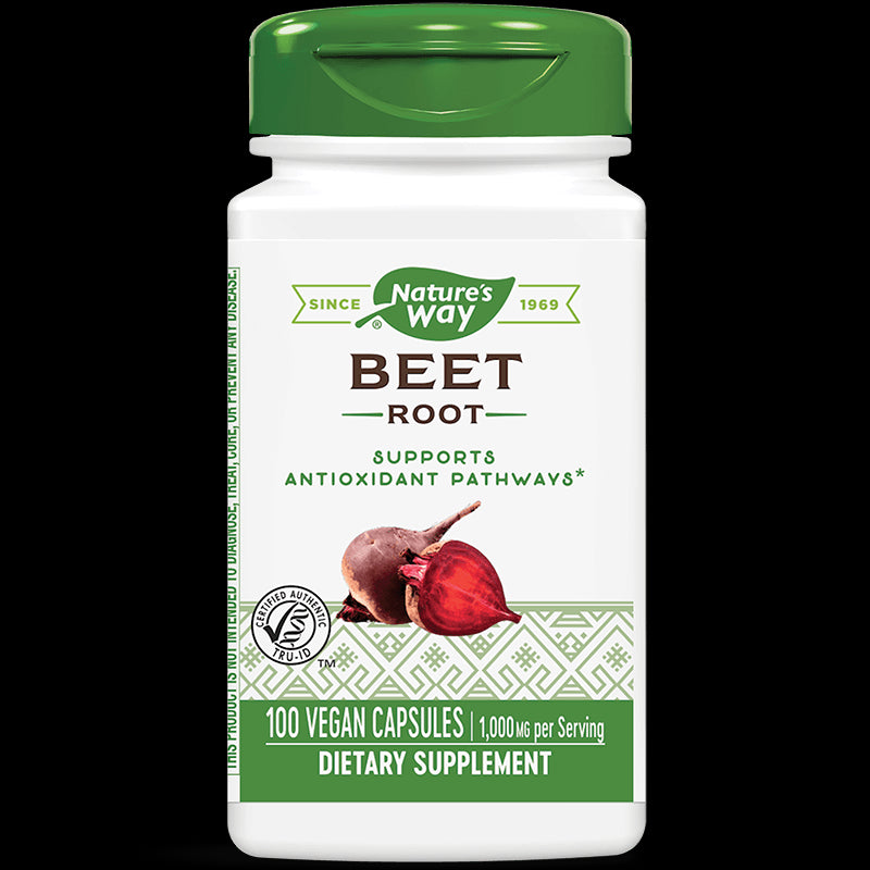 Beet Root - Червено цвекло (корен) – антианемично и кардиопротективно средство, 500 mg, 100 капсули Nature’s Way - BadiZdrav.BG