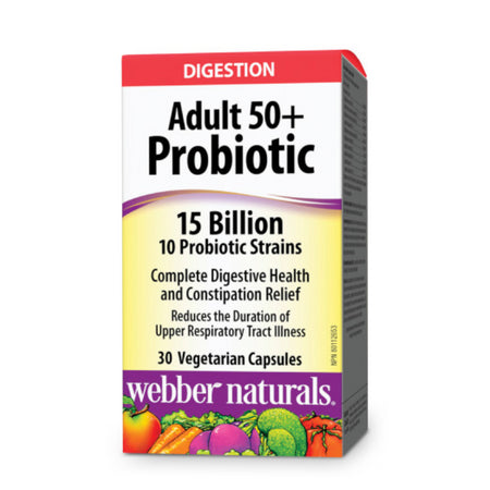 Чревен баланс и добро храносмилане - Пробиотик за възрастни 50+,15 млрд. активни пробиотици, 10 щама, 30 капсули - BadiZdrav.BG