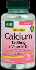 Chewable Calcium 1500 mg + Vitamin D - BadiZdrav.BG