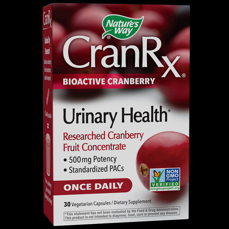 CranRx® Bioactive Cranberry/ Червена боровинка 500 mg х 30 капсули Nature’s Way - BadiZdrav.BG