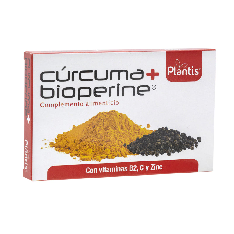 Куркума + биоперин (с витамини В2 и С & цинк) - Cúrcuma + bioperine Plantis®, 60 капсули - BadiZdrav.BG