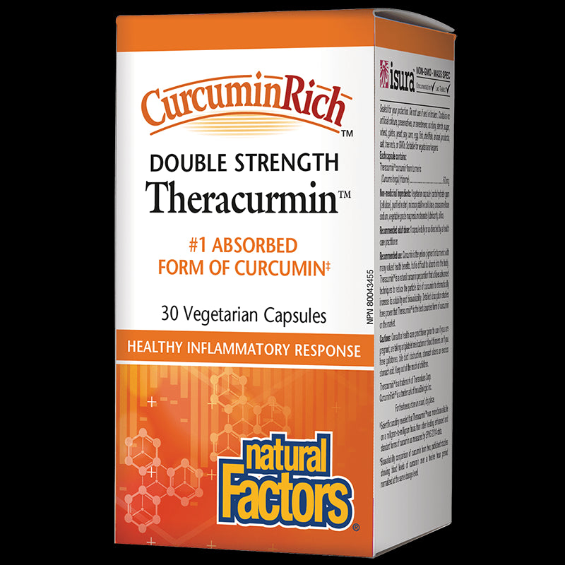 CurcuminRich™ Theracurmin™ Double Strength / Теракурмин, 60 mg, 30 капсули Natural Factors - BadiZdrav.BG