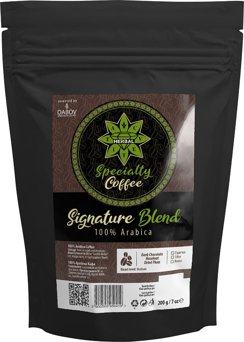 Specialty Coffee - Signature Blend 100% Arabica - Beans - Тъмен шоколад