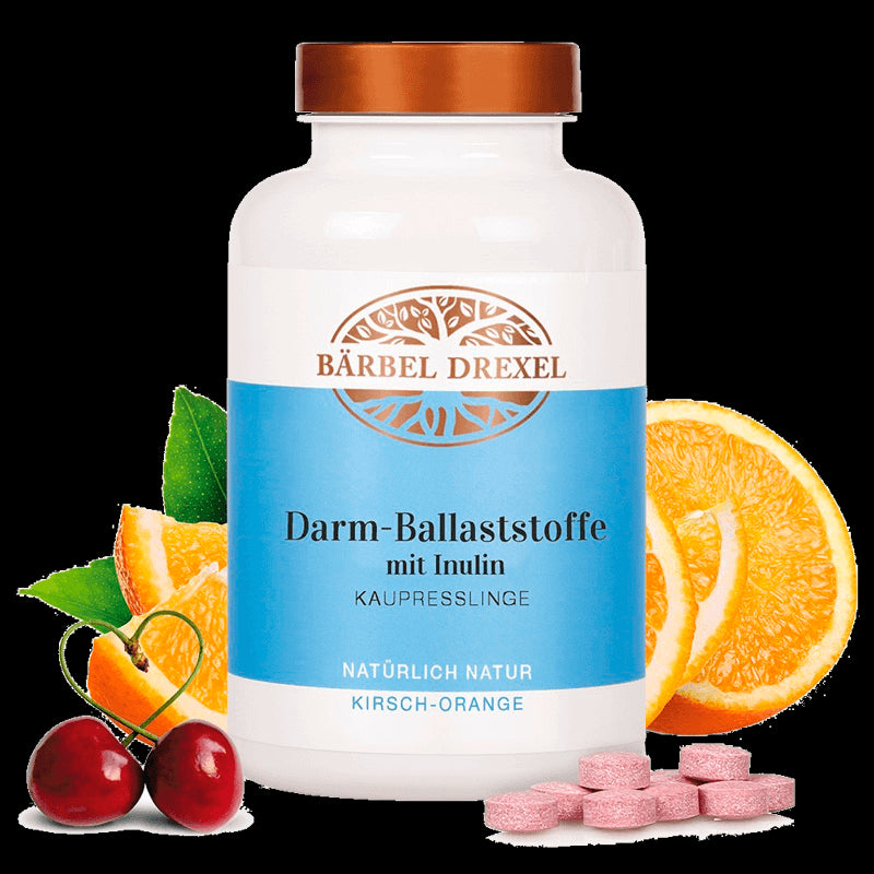 Darm Ballaststoffe mit Inulin / Фибри, 280 дъвчащи таблетки с вкус на череша и портокал Bärbel Drexel, - BadiZdrav.BG