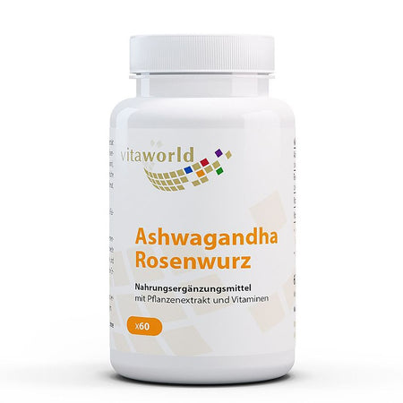 Депресия и тревожност - Ашваганда + Златен корен и витамин В1 и В5, 60 капсули - BadiZdrav.BG