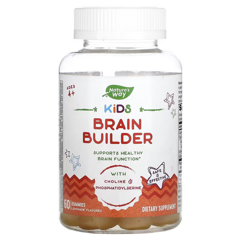 Детска формула за стимулиране на мозъчната дейност - Kids Brain Builder, 60 желирани таблетки - BadiZdrav.BG