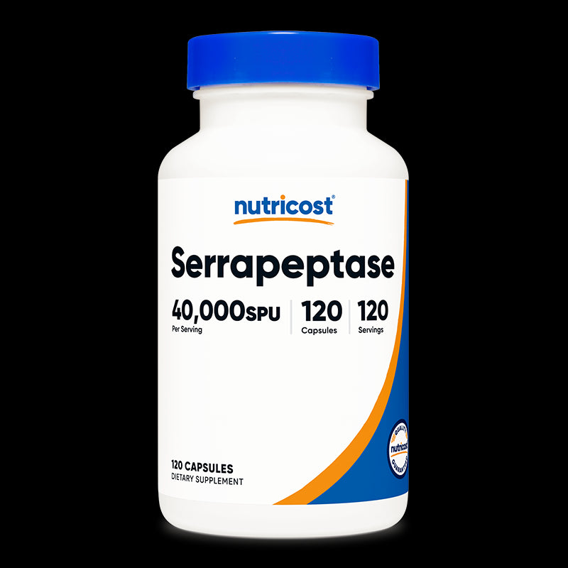 Дихателна система - Серапептаза 40.000 SPU, 120 капсули Nutricost - BadiZdrav.BG