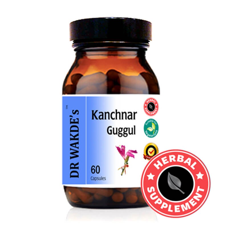 Канчнар Гугул (Kanchnar Guggul) - при проблеми с щитовидната жлеза, за изчистване на кръвта и лимфата, 60 капсули - BadiZdrav.BG