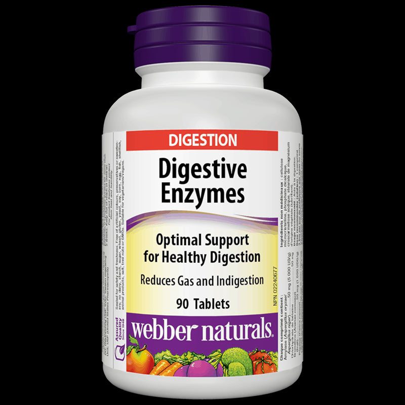Dygestive Enzymes/ Храносмилателни ензими х 90 таблетки Webber Naturals - BadiZdrav.BG