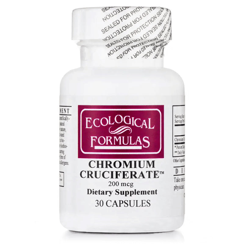Chromium Cruciferate / Хром, 200 µg, 30 капсули Ecological Formulas - BadiZdrav.BG