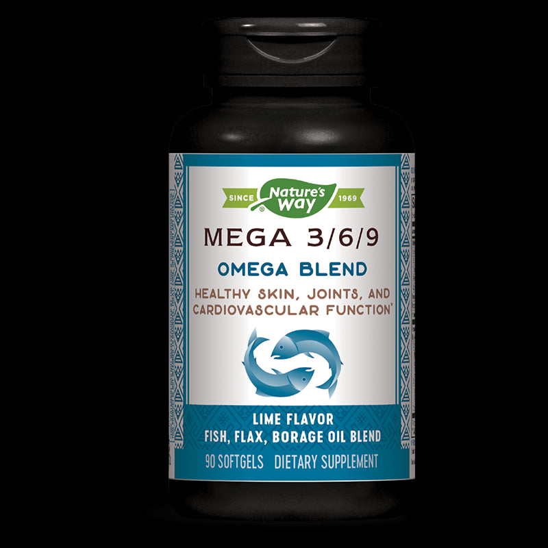 Mega 3/6/9 Omega Blend/ Омега 3/6/9, 90 софтгел капсули Nature’s Way - BadiZdrav.BG