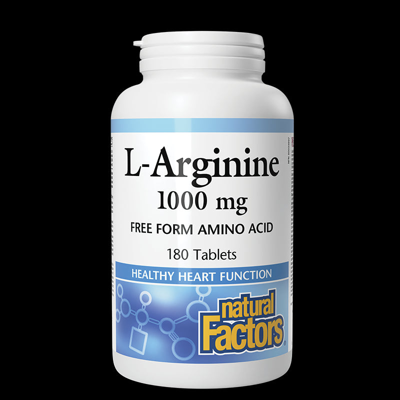 Енергия - Л-Аргинин (L-Arginine), 1000 mg х 180 таблетки Natural Factors - BadiZdrav.BG