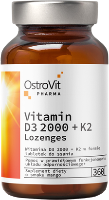 Vitamin D3 2000 + K2 | Lozenges - BadiZdrav.BG
