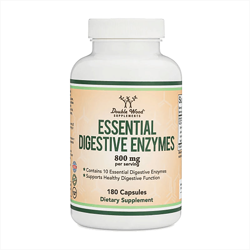 Essential digestive enzymes - Храносмилателни ензими, 180 капсули Double Wood - BadiZdrav.BG