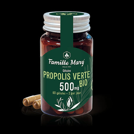 Propolis Verte BIO / Био зелен прополис 500 mg, 60 капсули Famille Mary - BadiZdrav.BG