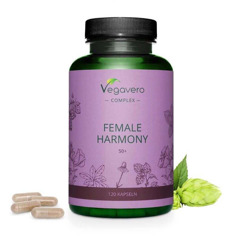 Femalе Harmony 50+/ Билков комплекс за жени 50+, 120 капсули, 100% Vegan Vegavero - BadiZdrav.BG