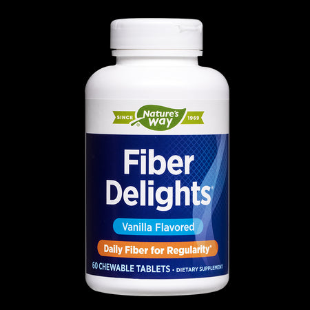 Fiber Delights - Микс от фибри за отслабване и детоксикация, 60 дъвчащи таблетки Nature’s Way - BadiZdrav.BG