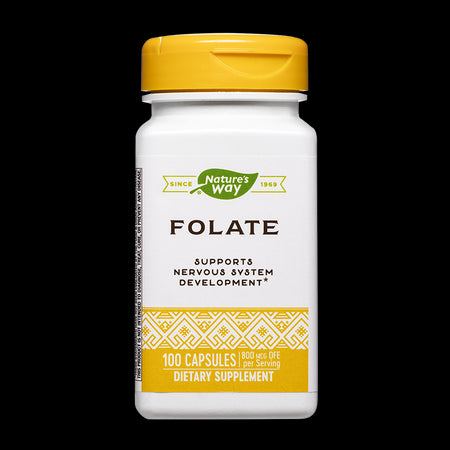 Folate - Фолат 800 µg / Фолиева киселина 480 µg, 100 капсули Nature’s Way - BadiZdrav.BG