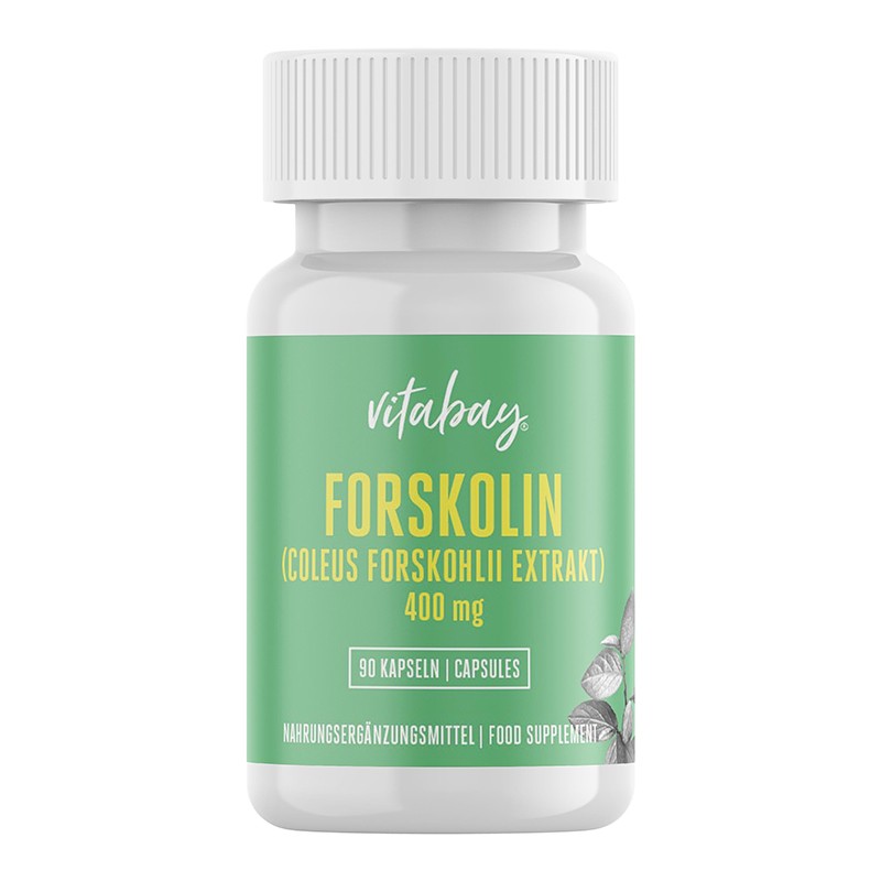 Forskolin, Coleus Forskohlii Extrakt - Форсколин (Екстракт от Колеус форсколий) 400 mg, 90 капсули Vitabay - BadiZdrav.BG