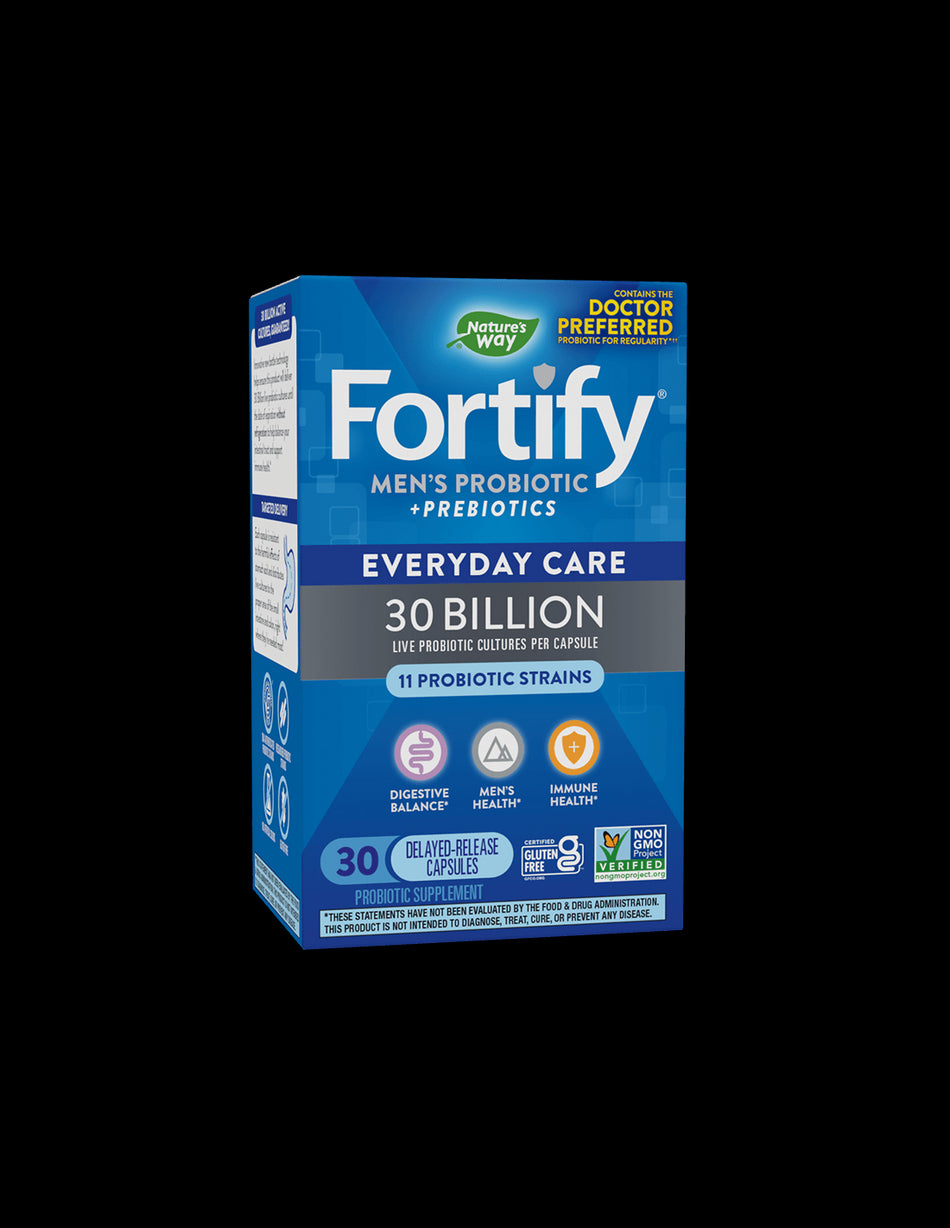 Fortify Men’s Probiotic + Prebiotic Everyday Care - Фортифай пробиотик за мъже - 30 милиарда активни пробиотици, 30 капсули Nature’s Way - BadiZdrav.BG