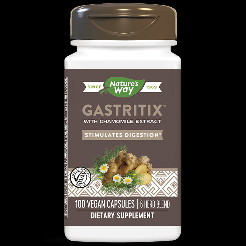 Gastritix™ - Гастритикс™ – билкова формула срещу газове и подут корем, 100 капсули Nature’s Way - BadiZdrav.BG