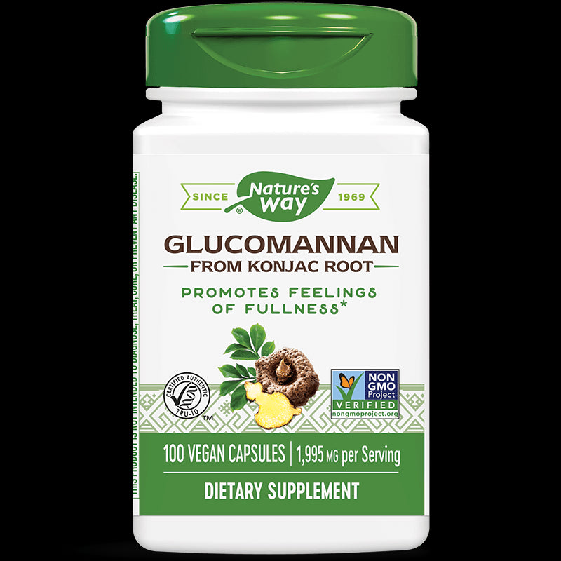 Glucomannan from Konjac Root/ Глюкоманан от корен на Конджак 665 mg x 100 капсули Nature’s Way - BadiZdrav.BG