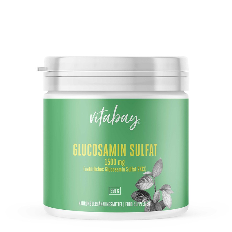 Glucosamin Sulfat 2KCI pulver 250 g - Глюкозамин сулфат 1500 mg, 250 g прах Vitabay