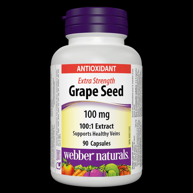 Grape Seed Extract 100:1/ Гроздово семе 100 mg x 90 капсули Webber Naturals - BadiZdrav.BG