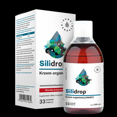 Грижа за косата, кожата и ноктите - Органичен Силиций - Silidrop, 5 mg х 500 ml Aura Herbals - BadiZdrav.BG