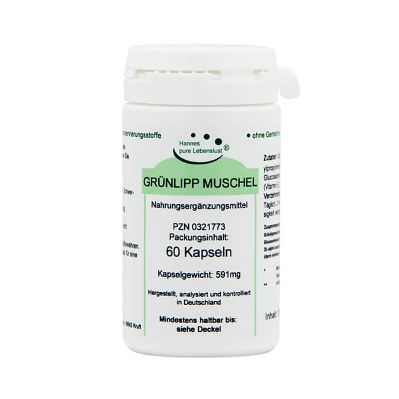 Grünlipp muschel / Зеленоуста мида с глюкозамин сулфат, 60 капсули El Compra - BadiZdrav.BG