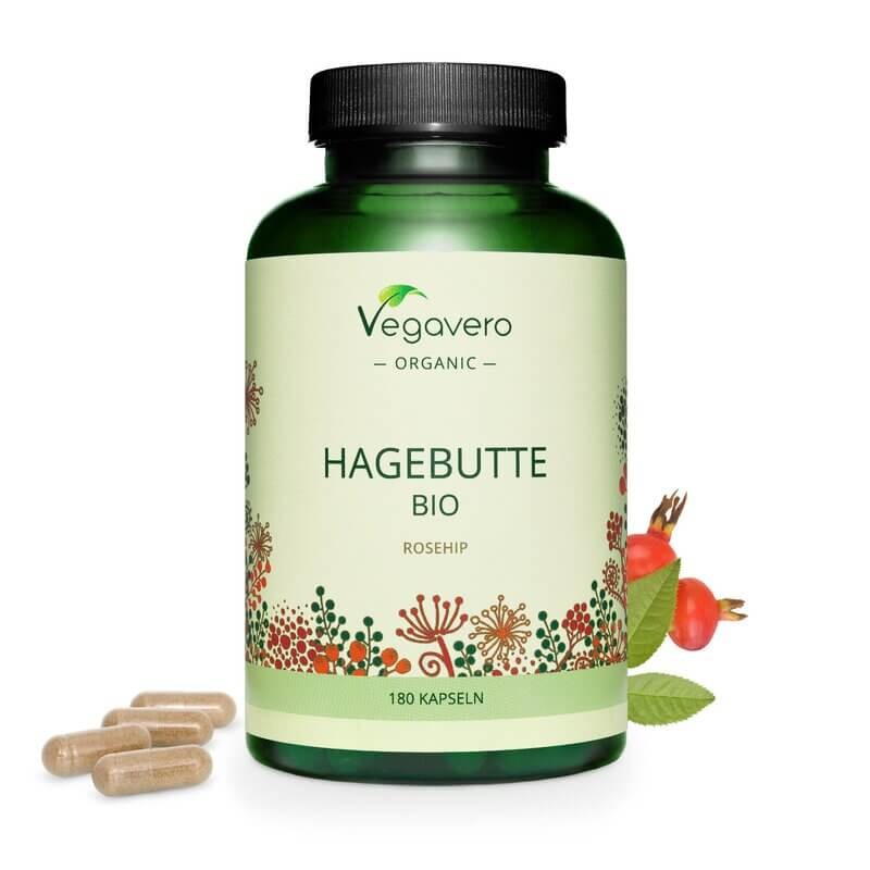 Hagebutte Bio/ Био Шипка, 180 капсули, 100% Vegan Vegavero - BadiZdrav.BG