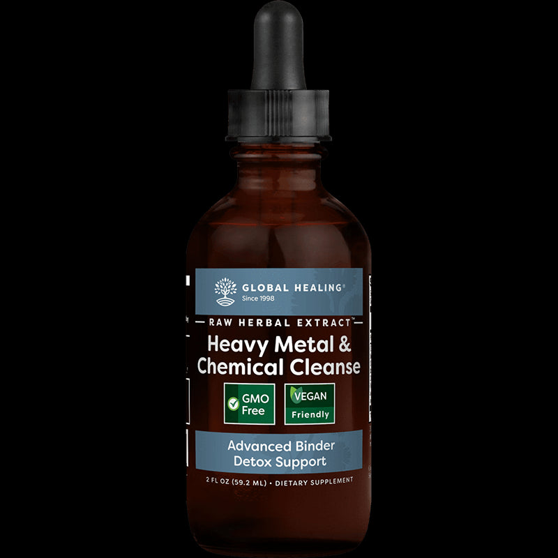 Heavy Metal & Chemical Cleanse / Детоксикация с билки, медицински гъби и активен въглен, 59.2 ml Global Healing - BadiZdrav.BG