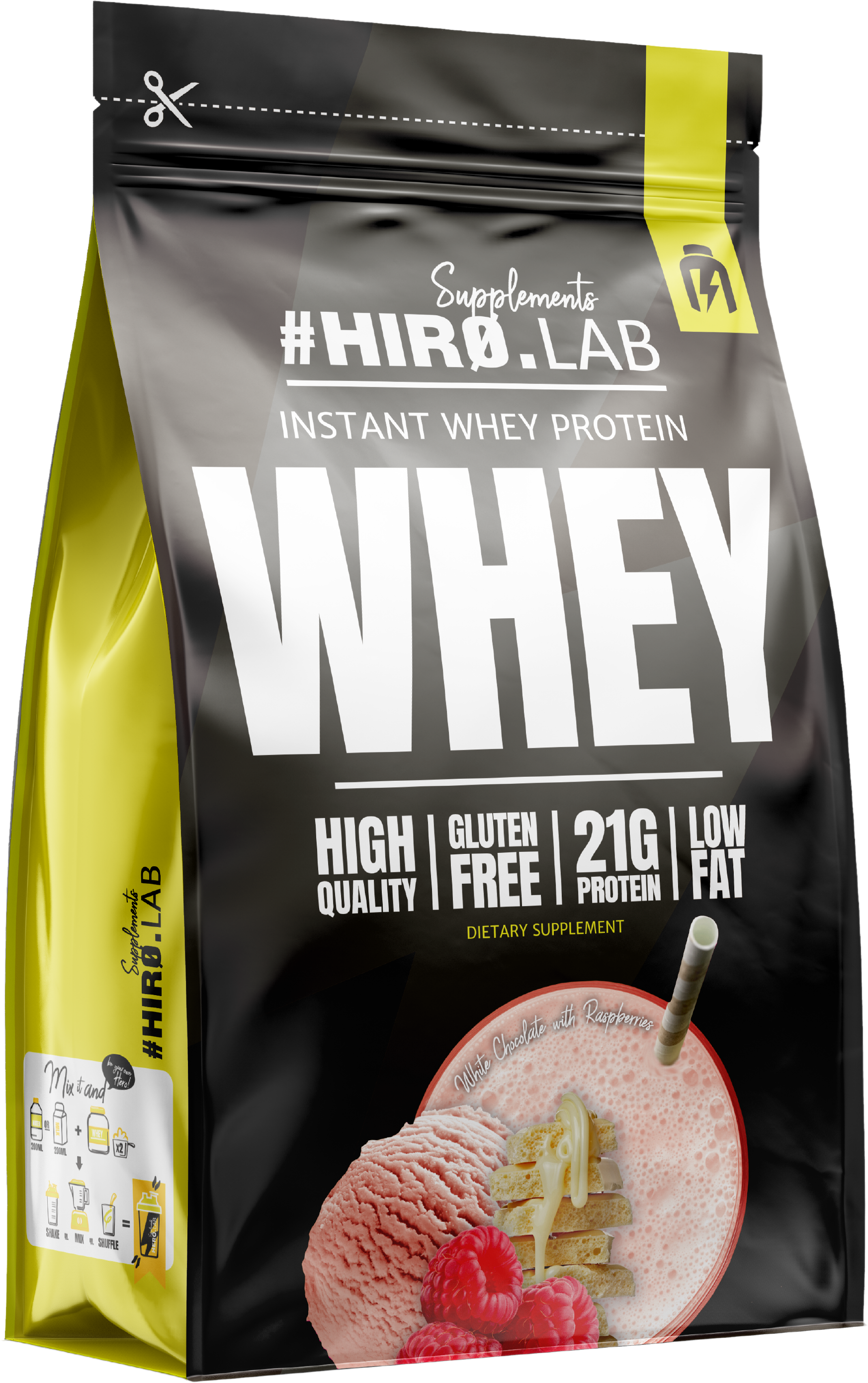 Instant Whey Protein | High Quality Whey Concentrate - Бял шоколад с малини