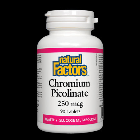 Chromium Picolinate/ Хром Пиколинат 250 mcg х 90 таблетки Natural Factors - BadiZdrav.BG