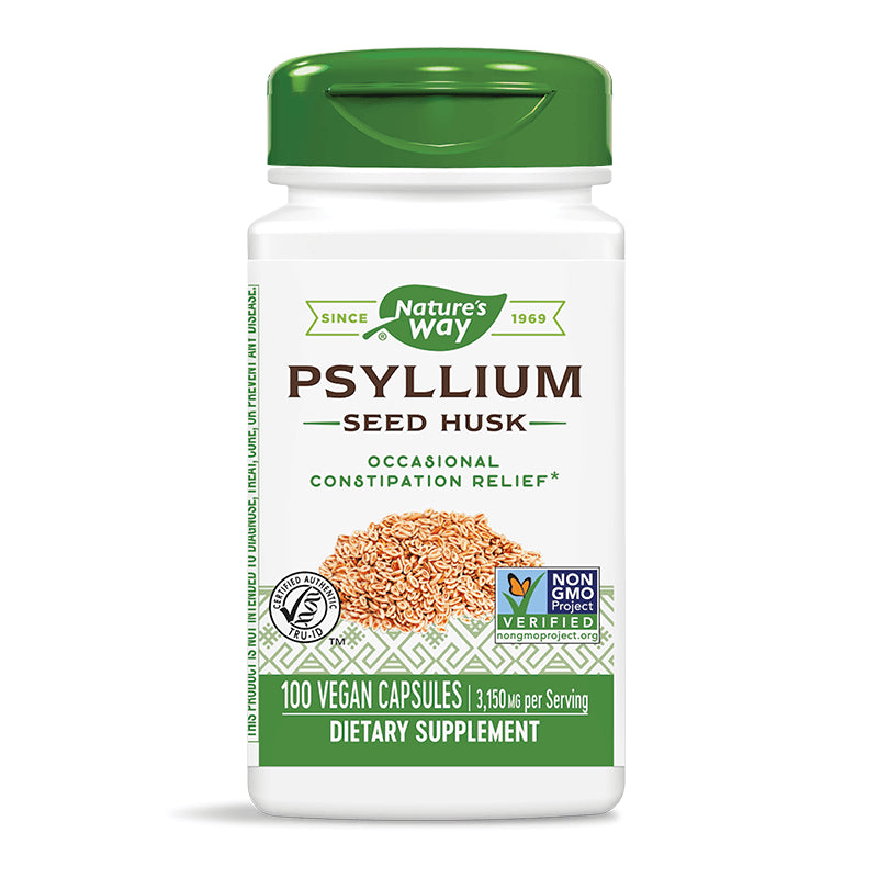 Psyllium Seed Husk/ Теснолист живовляк/ Хуск (люспи) 525 mg x 100 капсули Nature’s Way - BadiZdrav.BG