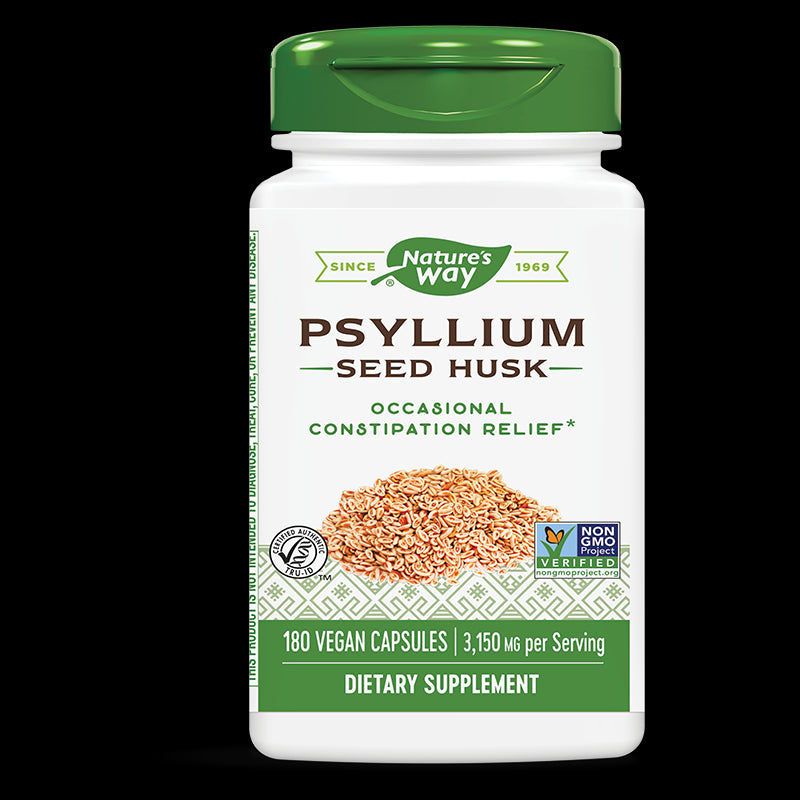 Psyllium Seed Husk/ Теснолист живовляк/ Хуск (люспи) 525 mg х 180 капсули Nature’s Way - BadiZdrav.BG