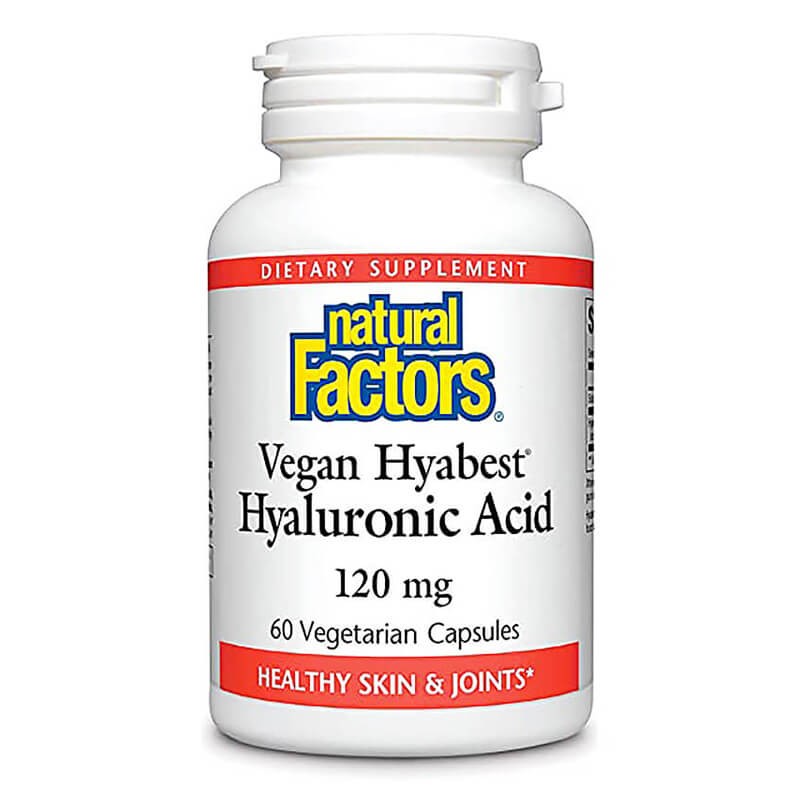 Хиалуронова киселина Hyabest® - За кожата и ставите, 120 mg, 60 капсули Natural Factors - BadiZdrav.BG