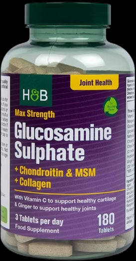 Max Strength Glucosamine Sulphate | Plus Chondroitin, MSM and Collagen - 