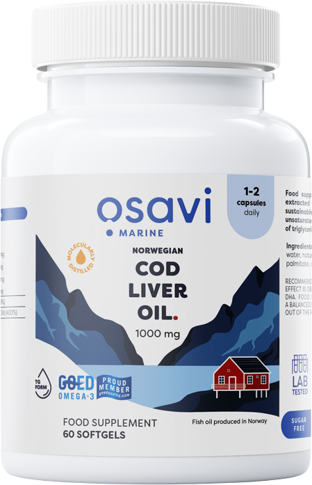 Norwegian Cod Liver Oil 1000 mg | Lemon Flavored - 