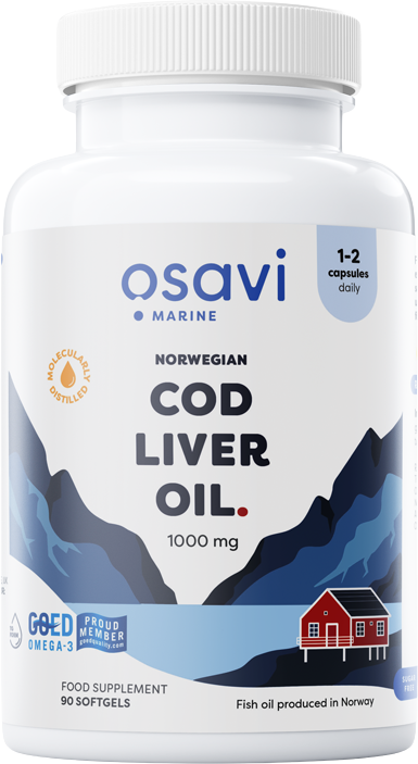 Norwegian Cod Liver Oil 1000 mg | Lemon Flavored - 