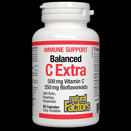 Immune Support Balanced C Extra / Витамин С (500 mg) и биофлавоноиди (350 mg), 90 капсули Natural Factors - BadiZdrav.BG